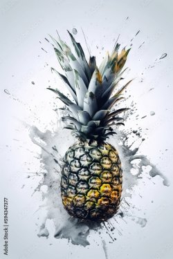 A pineapple with a splash of paint - 901158490