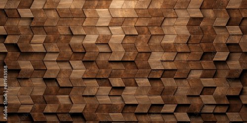 Gros plan de morceaux de bois à motif de chevrons décalés aléatoirement  - 901158613