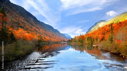Paysage d'automne dans le parc national Jacques-Cartier
