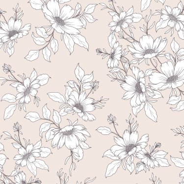 Beautiful wild flowers bunch pattern - 901158671