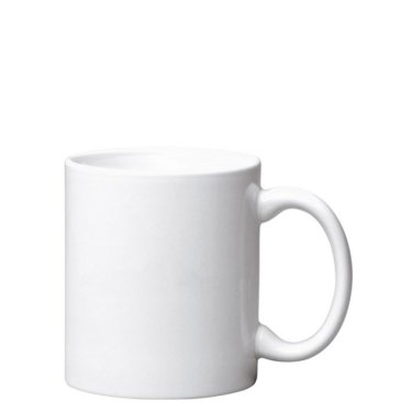 C- handle 11oz White Ceramic Mug