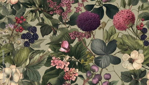 Motif floral vintage