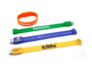 Silicon rubber bracelet USB