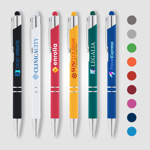 Stylo Tres-Chic Softy avec Stylus - Impression en pleines couleurs