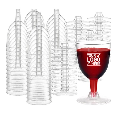 Verre à vin jetables 5oz non assemblé