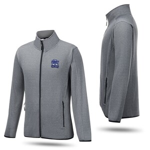 Men's Heathered Full Zip Fleece Sweater Jacket 320GSM