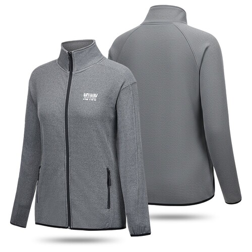 Women's Heathered Full Zip Fleece Jacket 320GSM